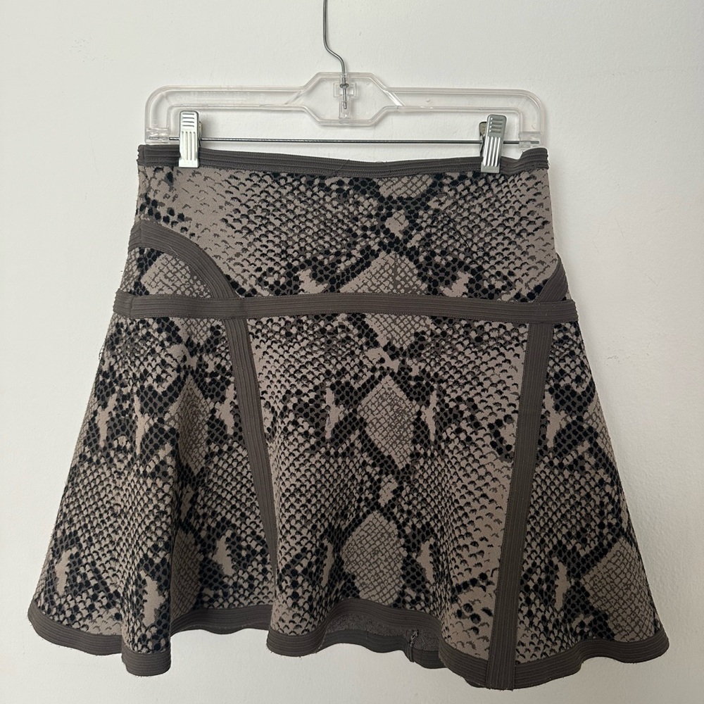 DVF Snakeskin Print Mini Skirt